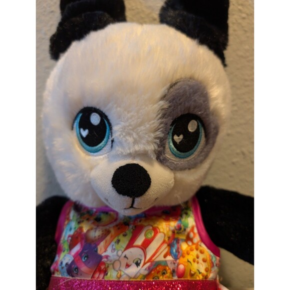 Build-A-Bear Panda Dog Plush 16" with Shopkins Dress Outfit 2017 Stuffed Animal - Picture 14 of 16